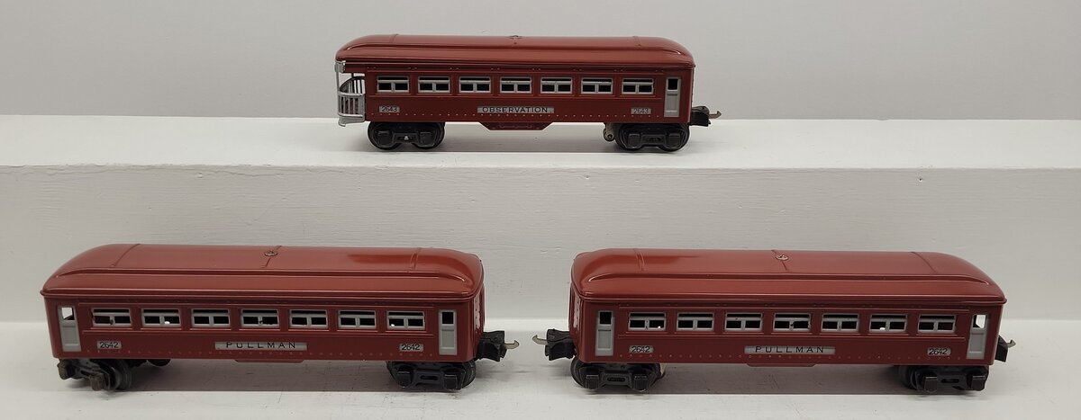 Lionel 2642S Vintage O Prewar Passenger Car Set # 2642, 2642 & 2643 [3] VG