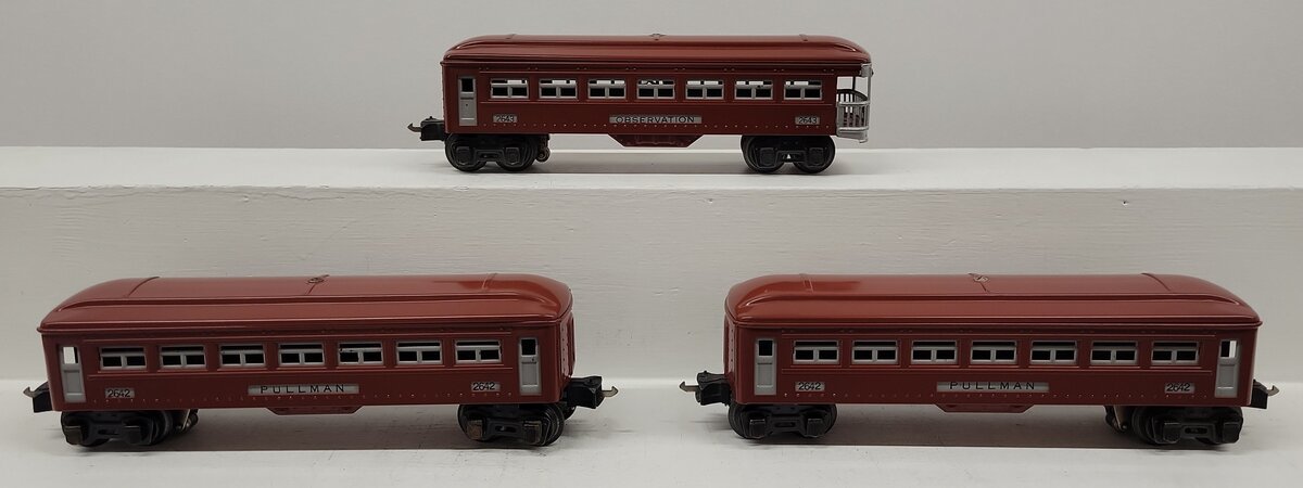 Lionel 2642S Vintage O Prewar Passenger Car Set # 2642, 2642 & 2643 [3] VG