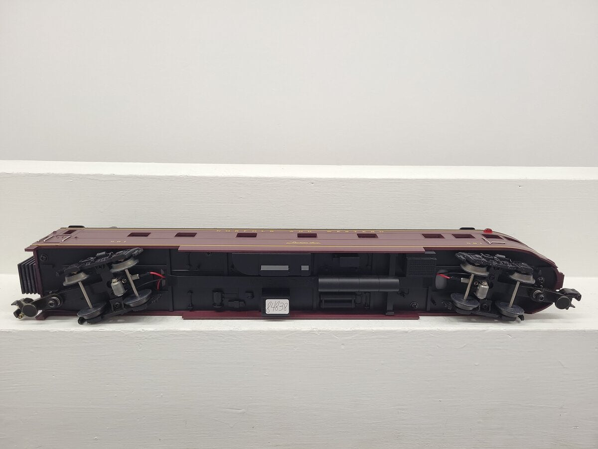 MTH 20-6514 O Gauge Norfolk & Western 70' Streamlined Observation Car #581 EX