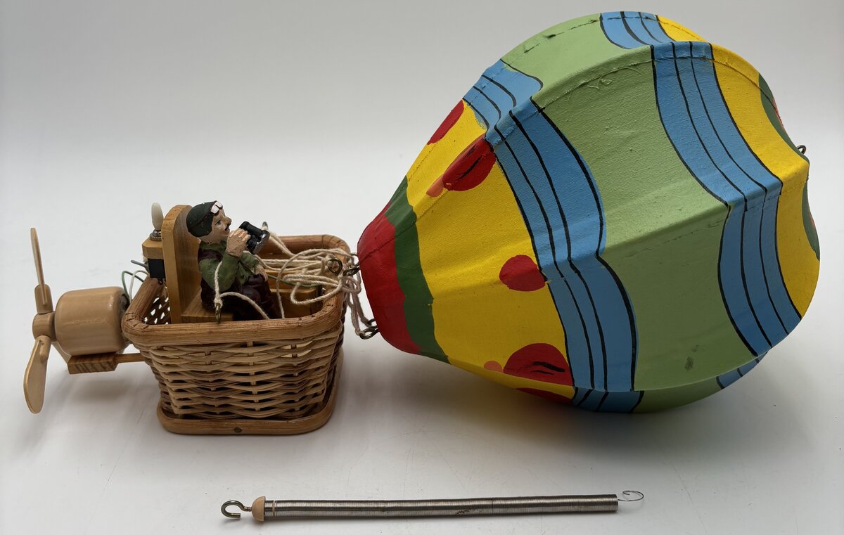 Authentic Models Decorative Hot Air Balloon w/Aviator Pilot & propeller EX