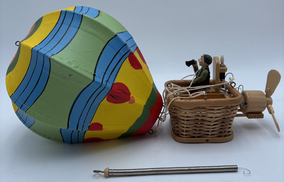 Authentic Models Decorative Hot Air Balloon w/Aviator Pilot & propeller EX