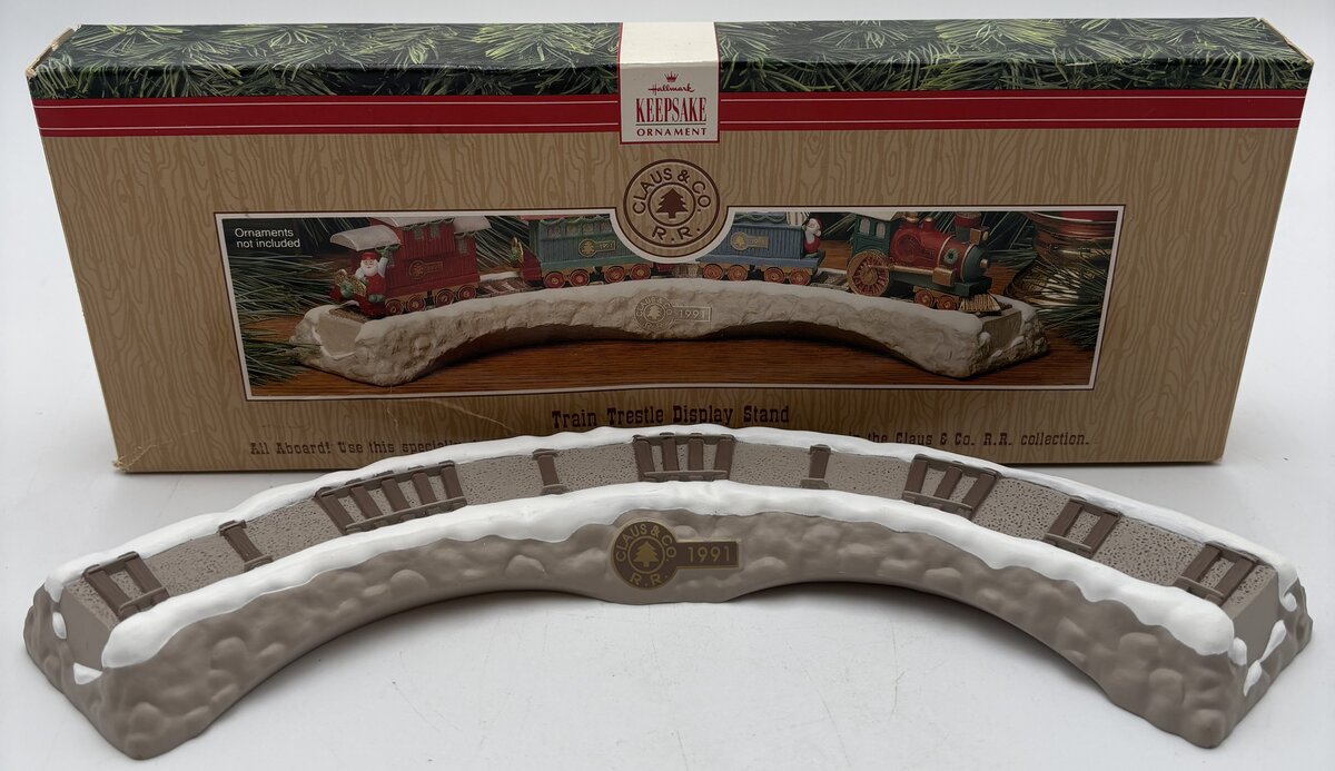 Hallmark XPR734 1991 Train Trestle Display Stand LN/Box