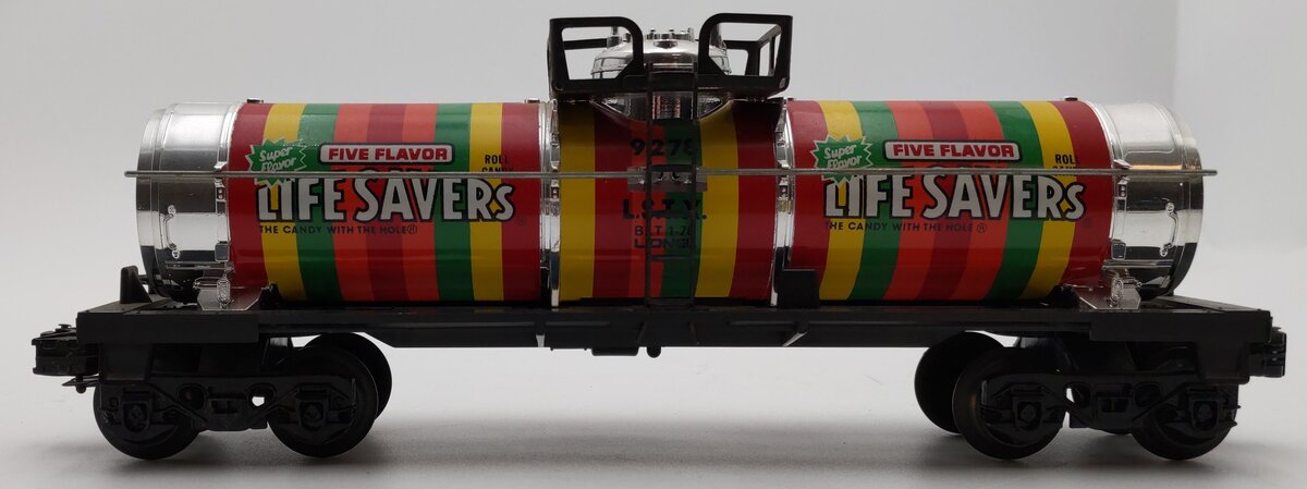 Lionel 6-9278 O Gauge Lifesavers Chrome Plated Single Dome Tank Car EX