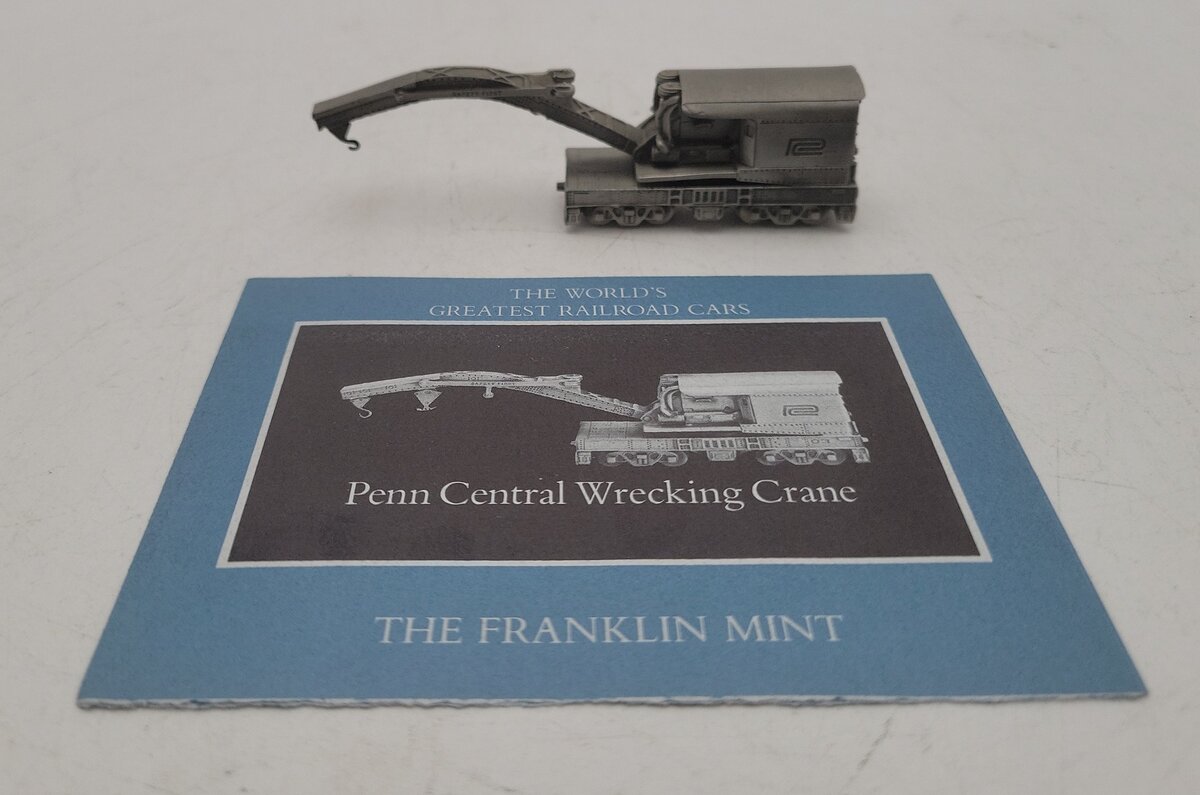 Franklin Mint Pewter Penn Central Wrecking Crane EX