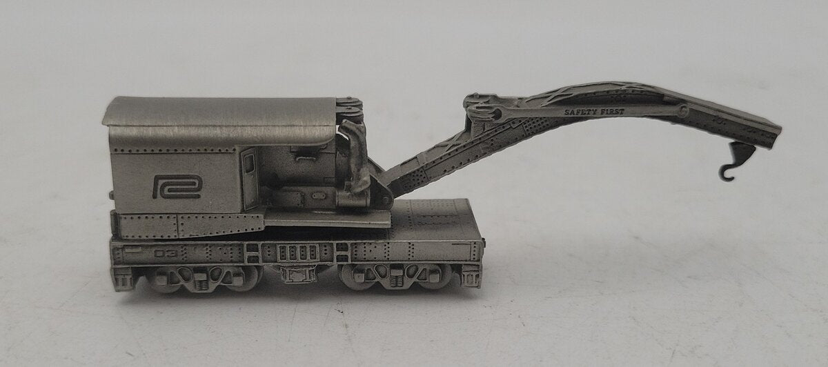 Franklin Mint Pewter Penn Central Wrecking Crane EX