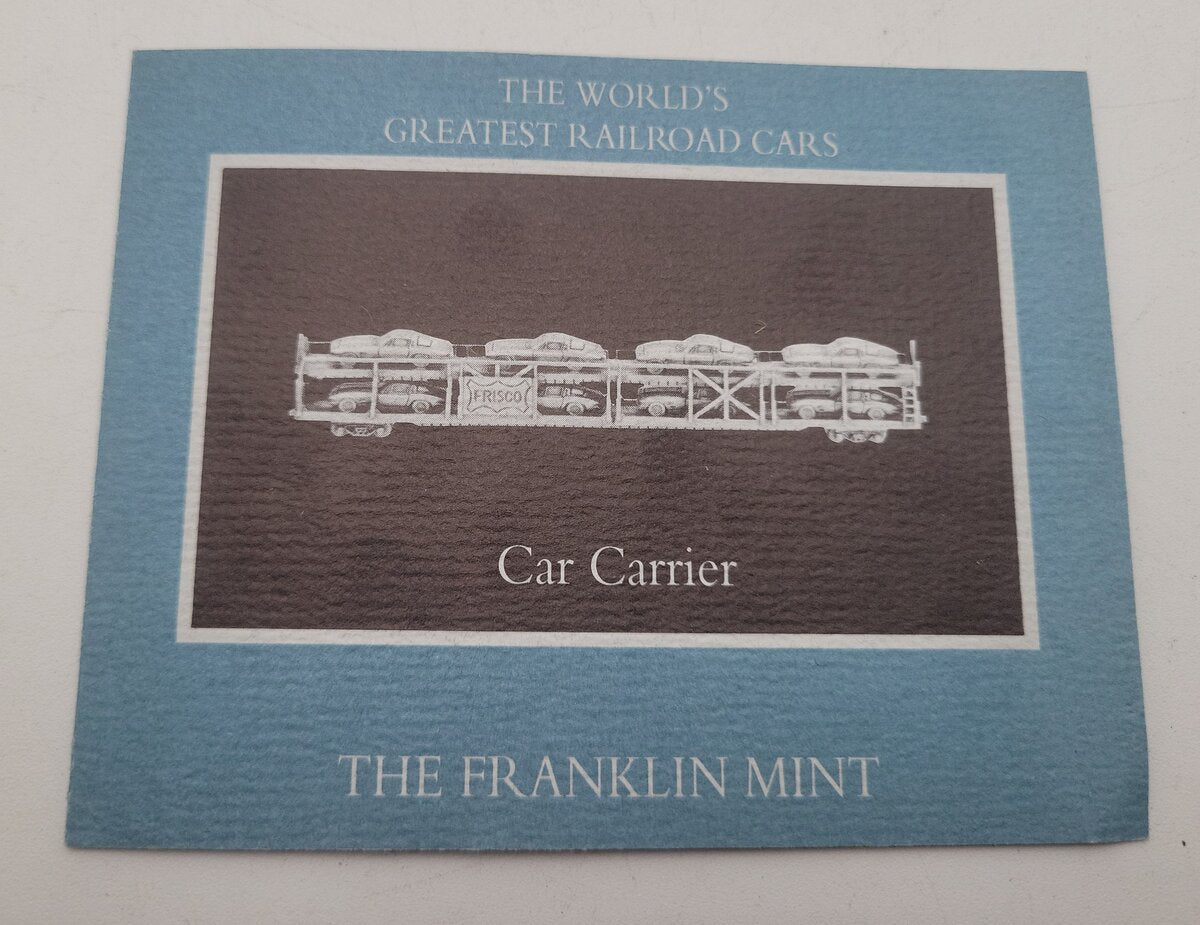 Franklin Mint Pewter Frisco Car Carrier EX
