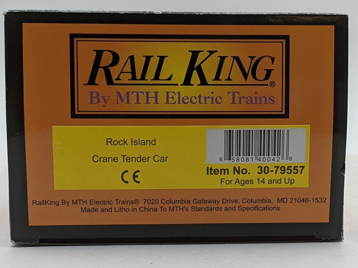 MTH 30-79557 O Rock Island Crane Tender Car  LN/Box