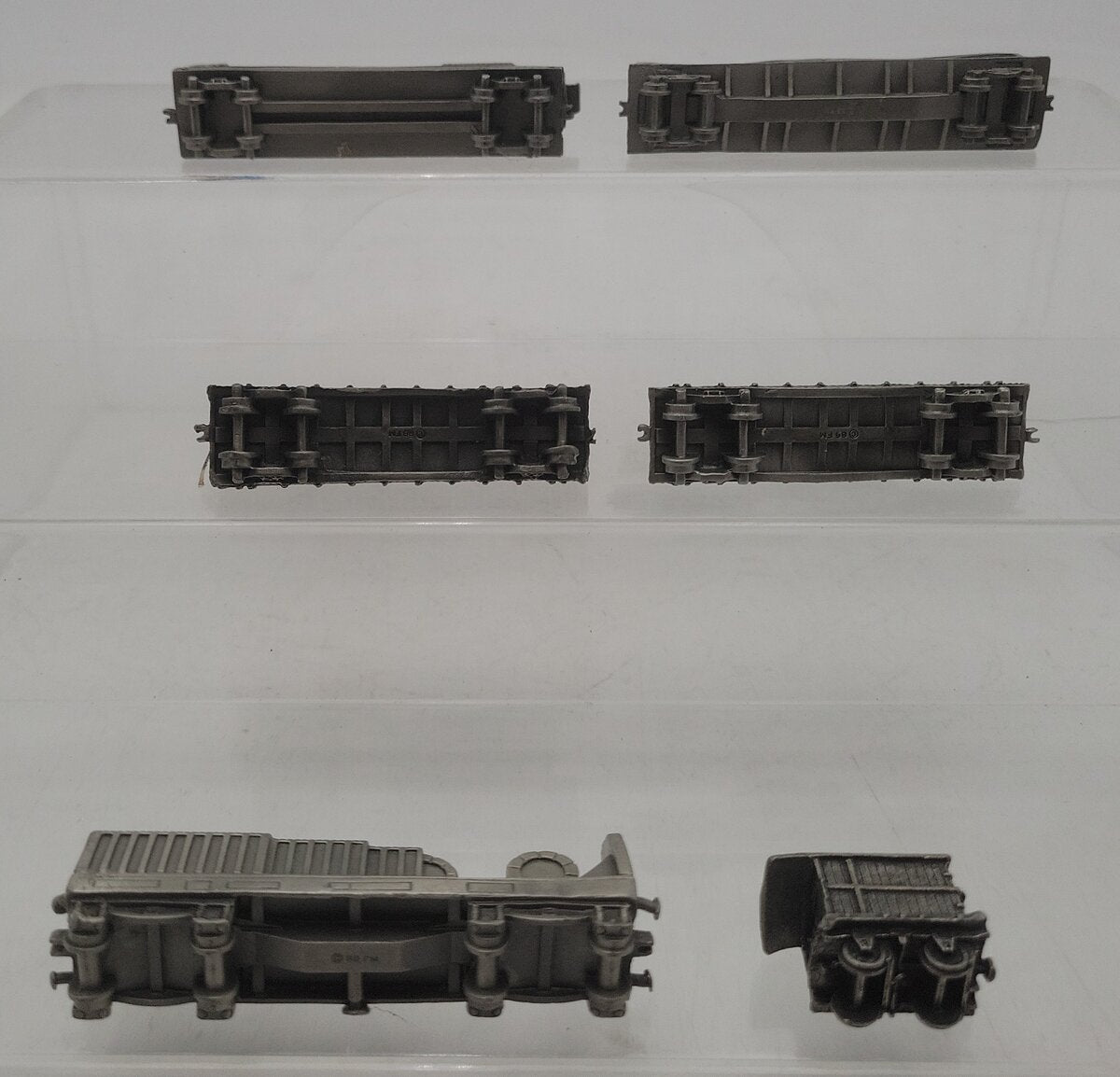 Franklin Mint Assorted Pewter Freight Cars [6] EX