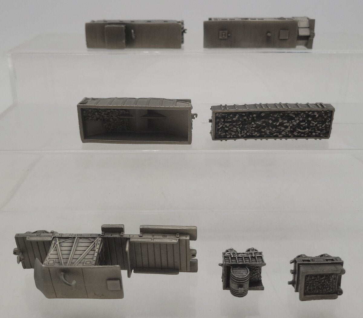Franklin Mint Assorted Pewter Freight Cars [7] EX