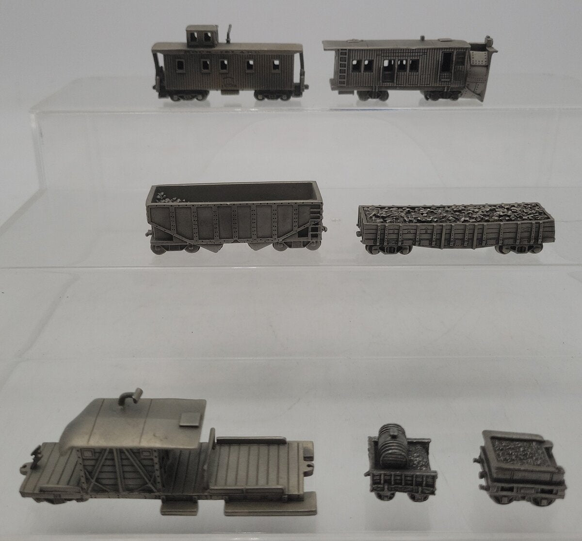Franklin Mint Assorted Pewter Freight Cars [7] EX