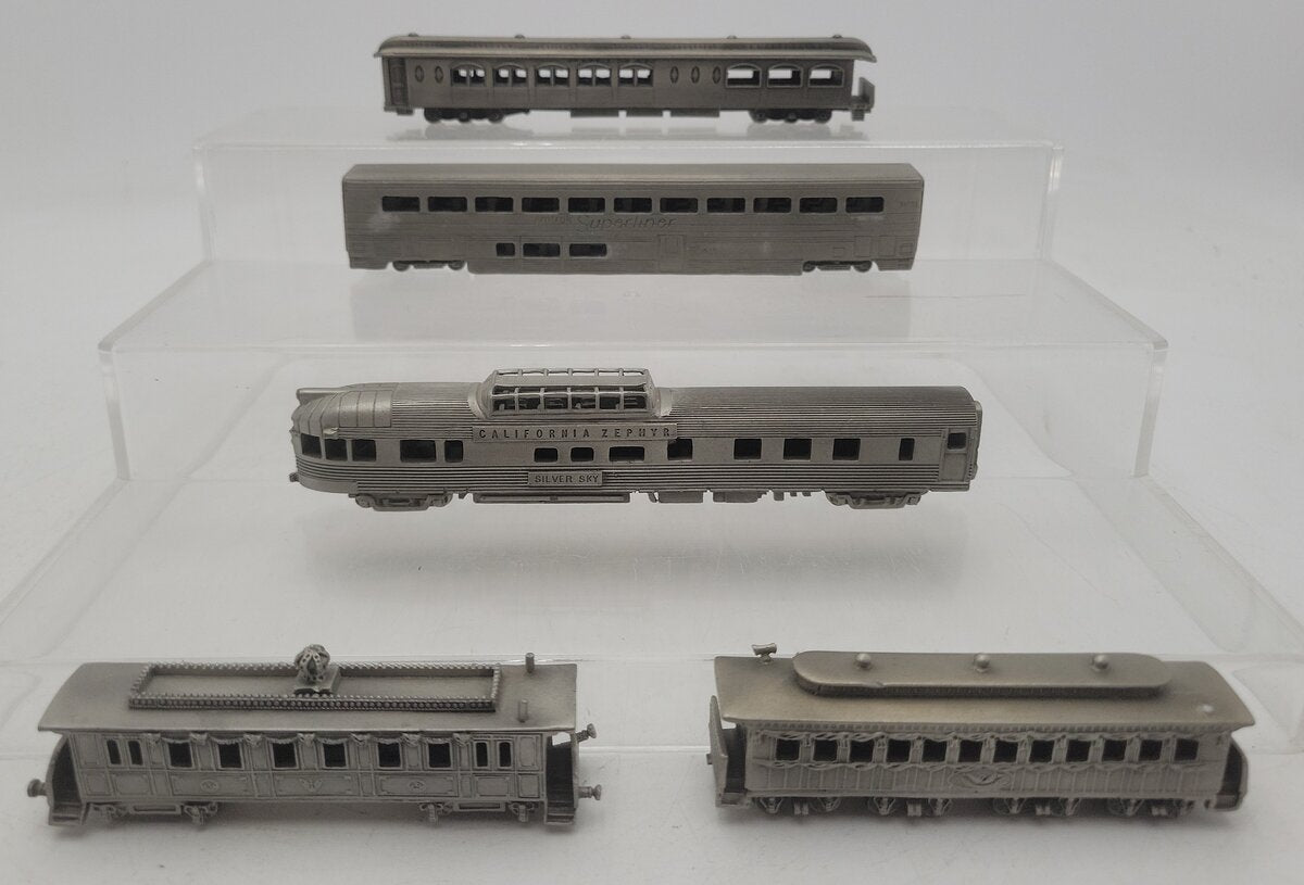 Franklin Mint Assorted Pewter Passenger Cars [5] EX