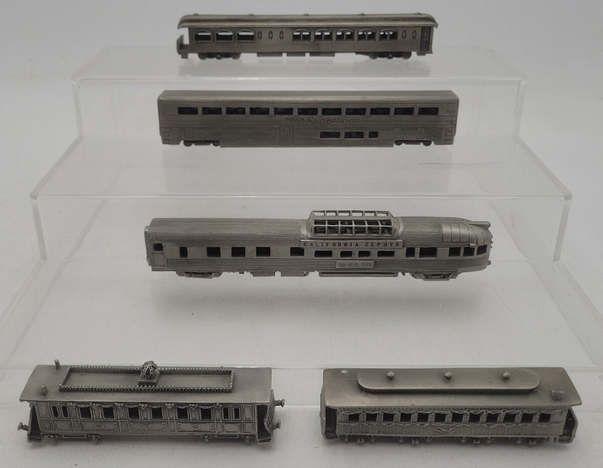 Franklin Mint Assorted Pewter Passenger Cars [5] EX