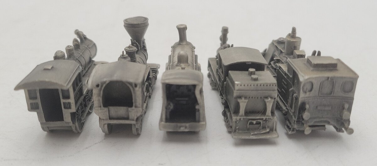 Franklin Mint Assorted Pewter Steam Locomotives [5] EX