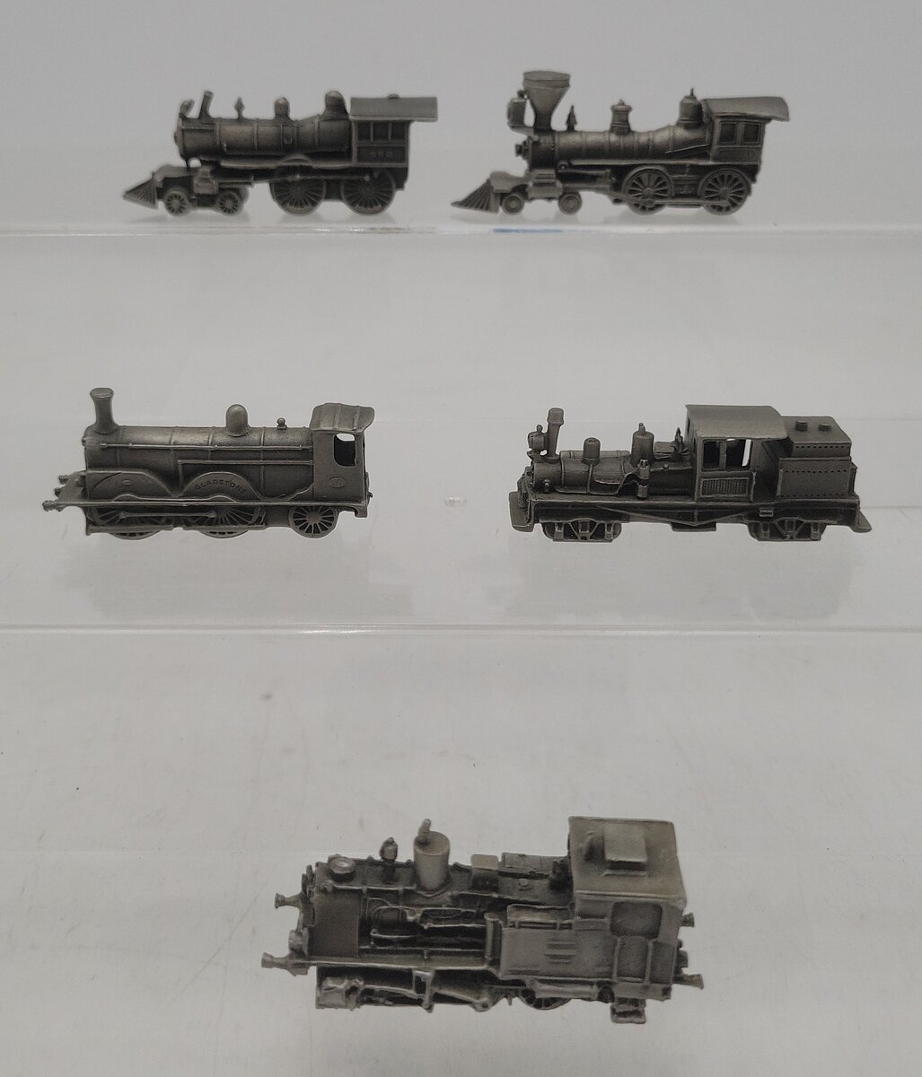 Franklin Mint Assorted Pewter Steam Locomotives [5] EX