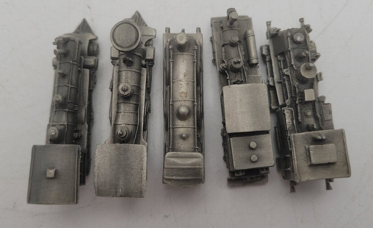 Franklin Mint Assorted Pewter Steam Locomotives [5] EX