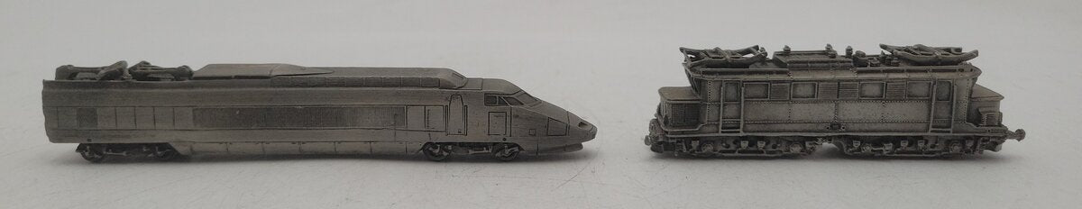 Franklin Mint Assorted Pewter Electric Locomotives [2] EX