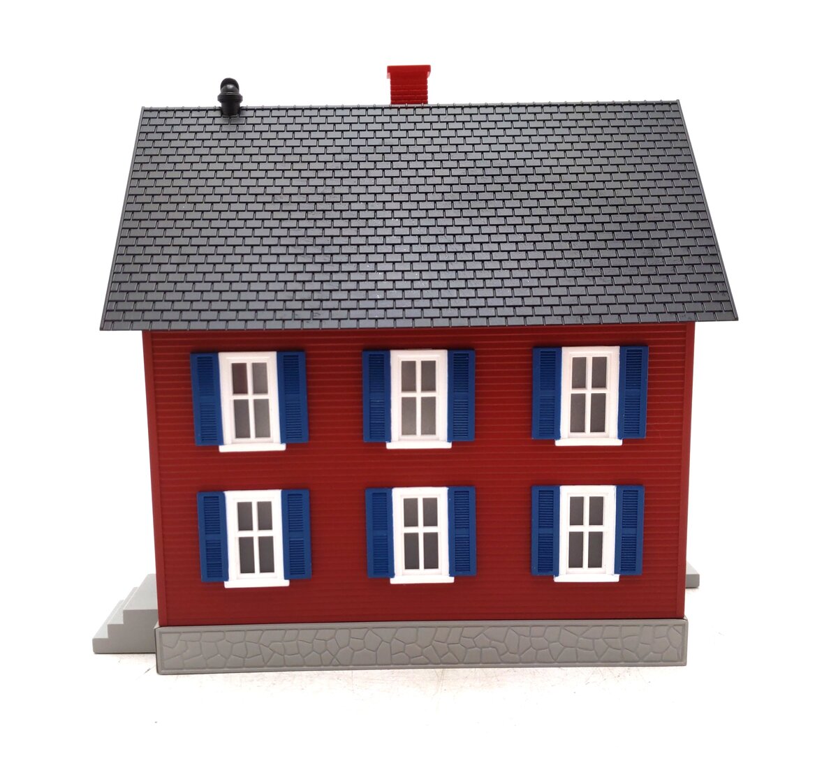 MTH 30-90247 O Gauge Row House (Red with Blue Shutters) LN