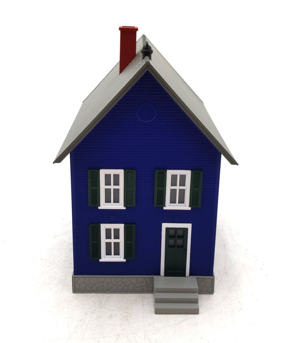 MTH 30-90248 Row House (Blue with Green Shutters) LN