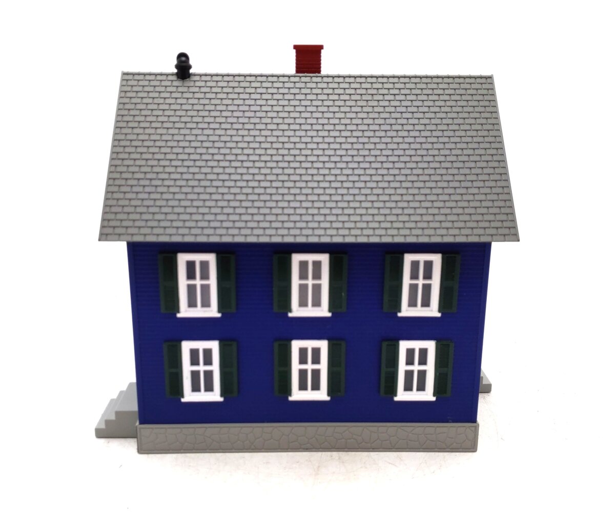 MTH 30-90248 Row House (Blue with Green Shutters) LN