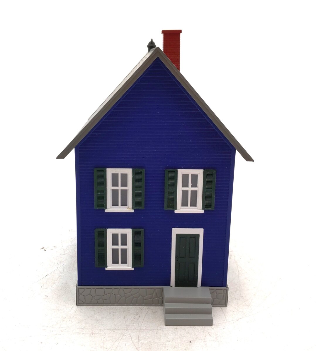 MTH 30-90248 Row House (Blue with Green Shutters) LN