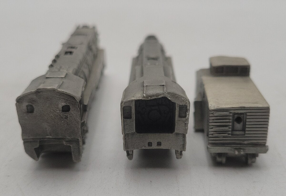 Franklin Mint Assorted Pewter Locomotives & Snowplow [3] EX