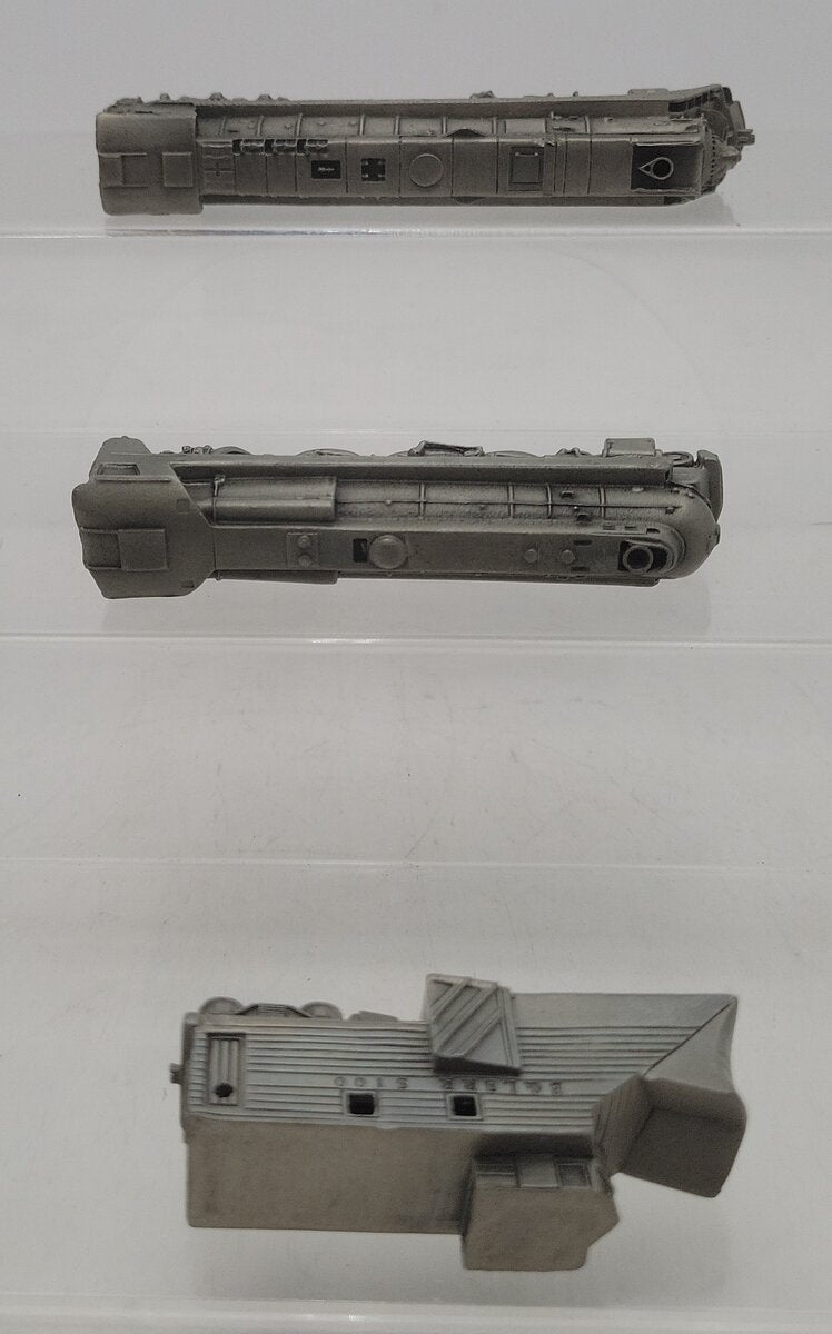 Franklin Mint Assorted Pewter Locomotives & Snowplow [3] EX