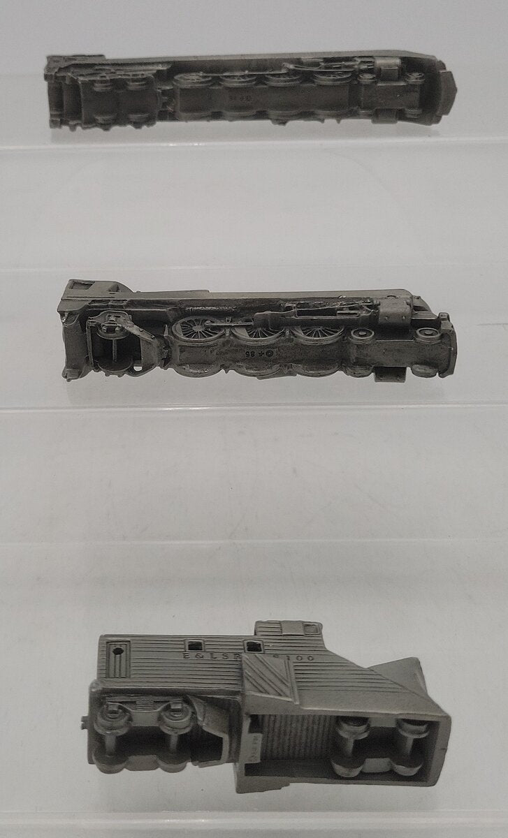 Franklin Mint Assorted Pewter Locomotives & Snowplow [3] EX