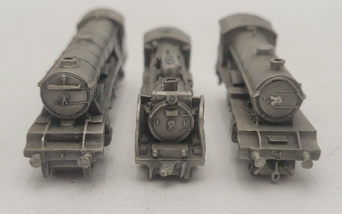 Franklin Mint Assorted Pewter Steam Locomotives [3] EX