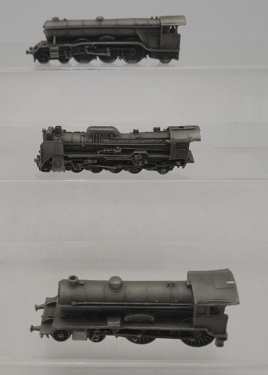 Franklin Mint Assorted Pewter Steam Locomotives [3] EX