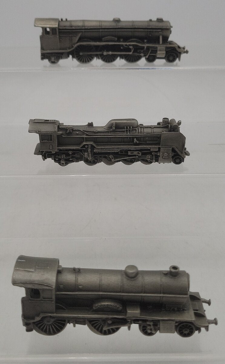 Franklin Mint Assorted Pewter Steam Locomotives [3] EX