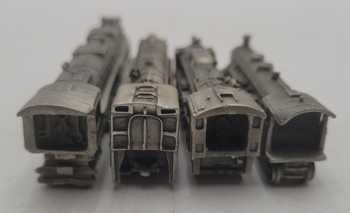 Franklin Mint Assorted Pewter Steam Locomotives [4] EX