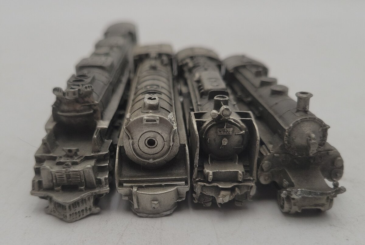 Franklin Mint Assorted Pewter Steam Locomotives [4] EX