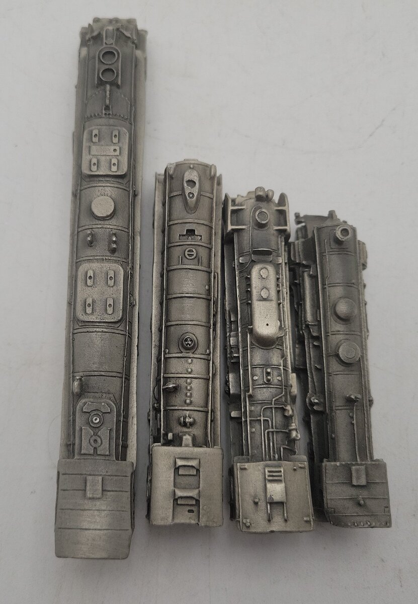 Franklin Mint Assorted Pewter Steam Locomotives [4] EX