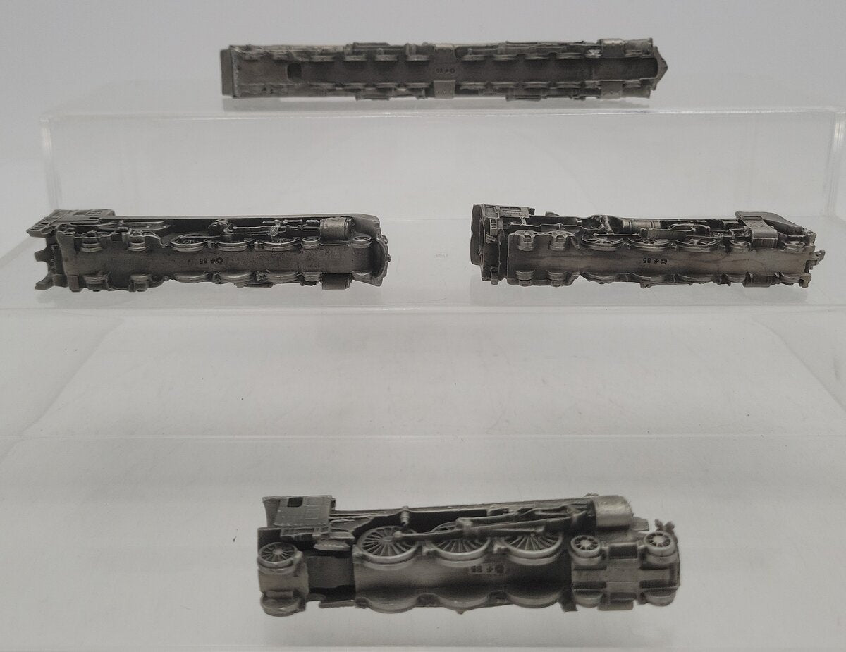 Franklin Mint Assorted Pewter Steam Locomotives [4] EX
