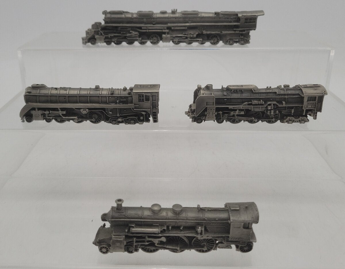 Franklin Mint Assorted Pewter Steam Locomotives [4] EX