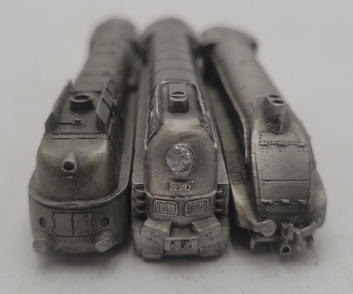 Franklin Mint Assorted Pewter Steam Locomotives [3] EX