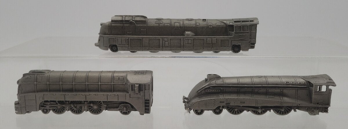 Franklin Mint Assorted Pewter Steam Locomotives [3] EX
