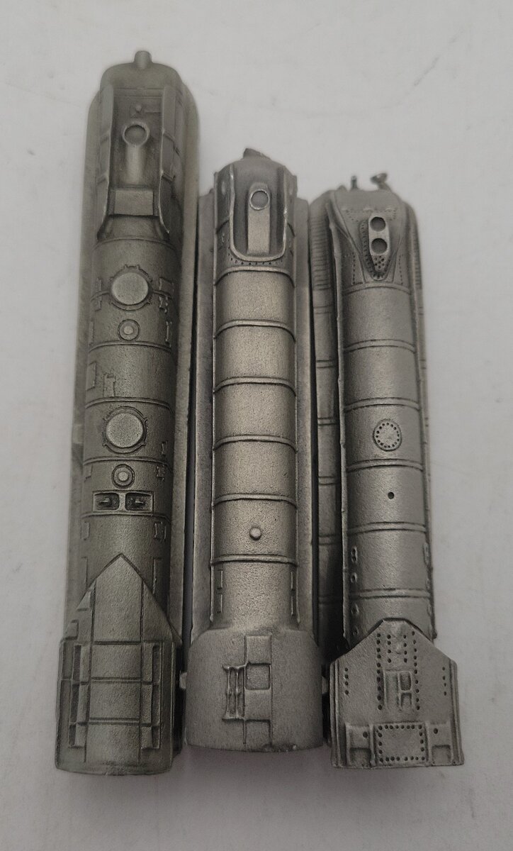 Franklin Mint Assorted Pewter Steam Locomotives [3] EX