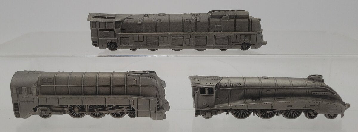 Franklin Mint Assorted Pewter Steam Locomotives [3] EX