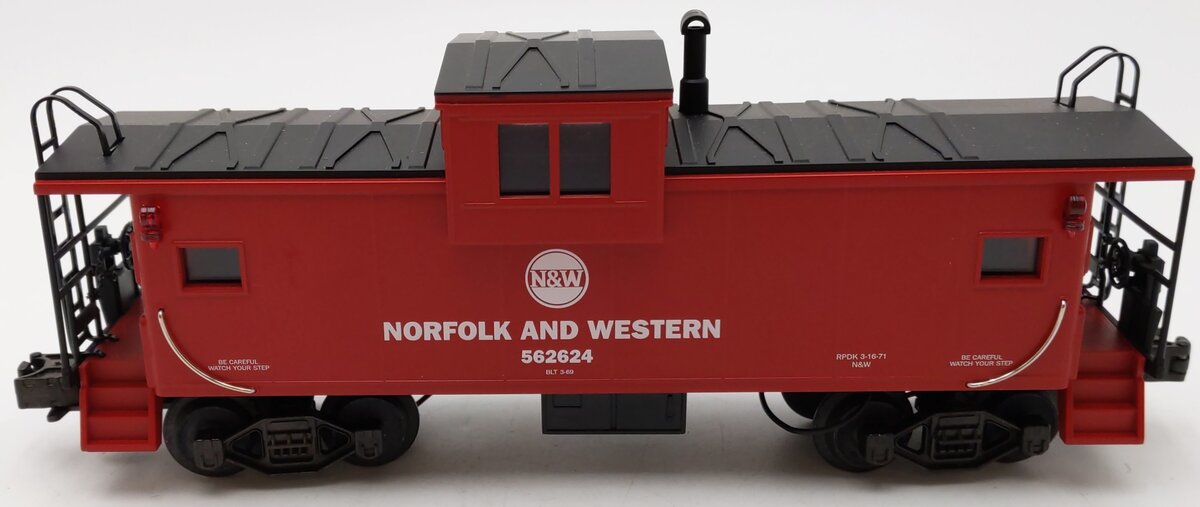 MTH 20-9103 O Gauge Norfolk and Western Extended Vision Caboose #562624 EX