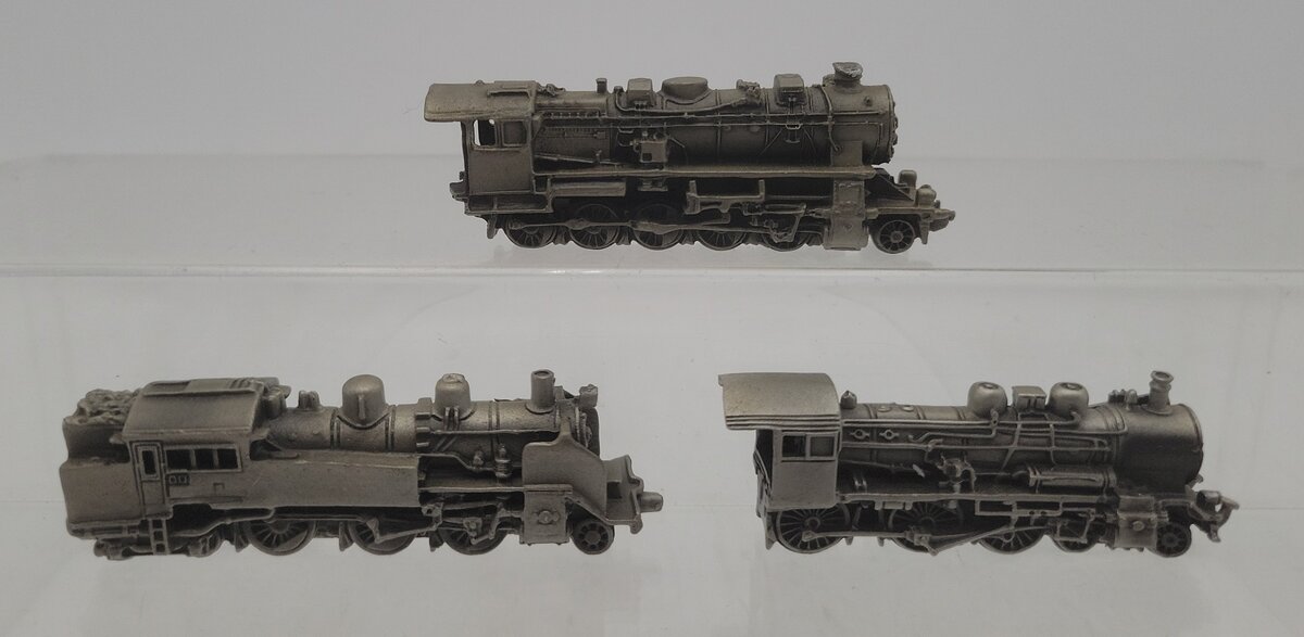 Franklin Mint Assorted Pewter Steam Locomotives [3] VG