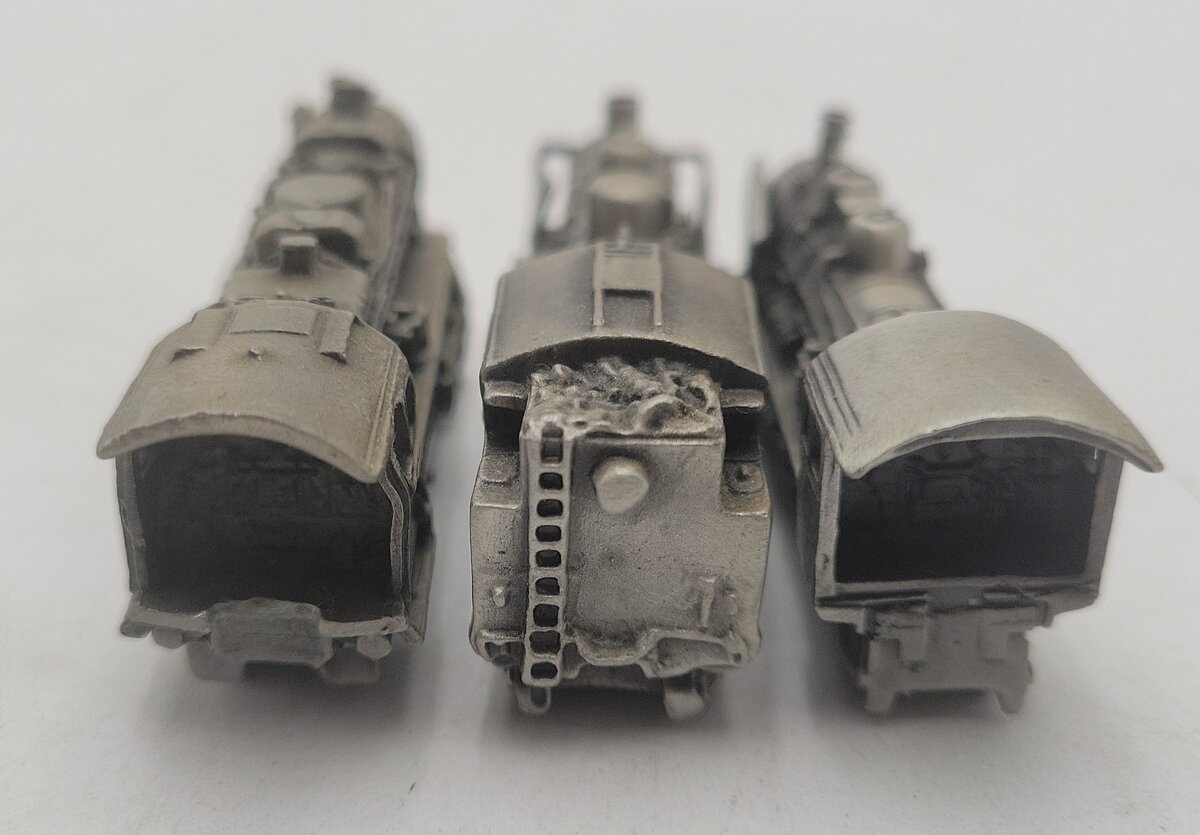 Franklin Mint Assorted Pewter Steam Locomotives [3] VG