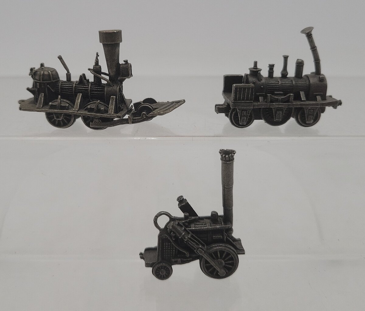 Franklin Mint Assorted Pewter Steam Locomotives [3] VG