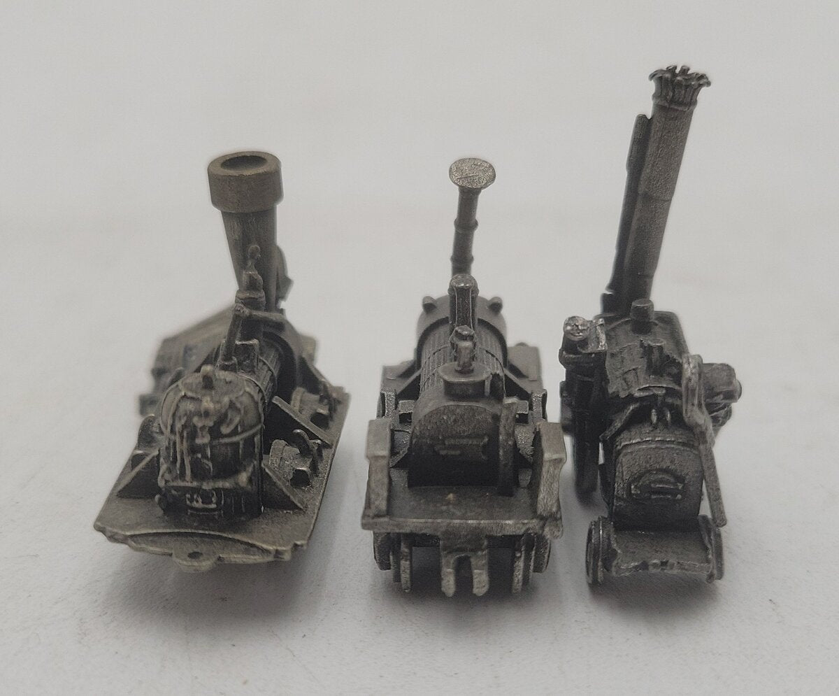 Franklin Mint Assorted Pewter Steam Locomotives [3] VG