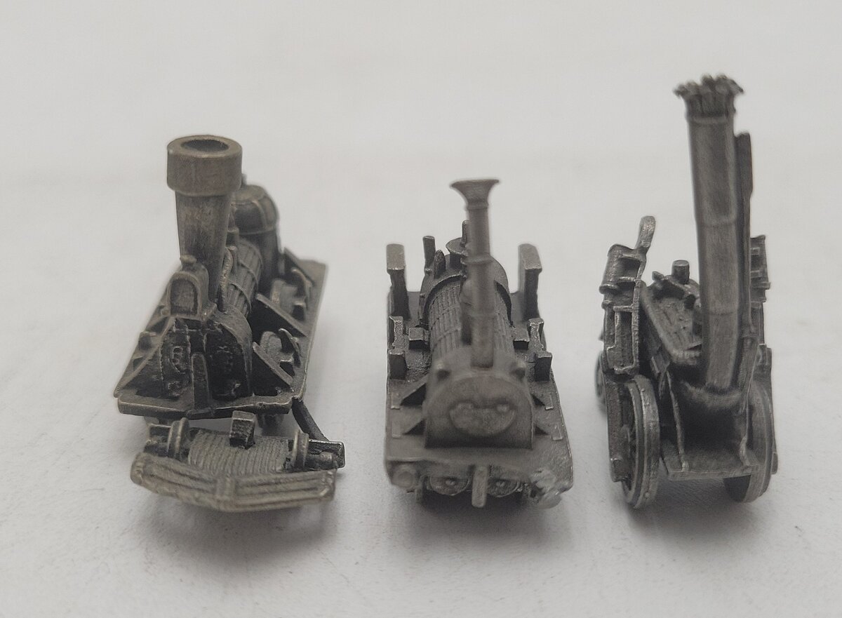 Franklin Mint Assorted Pewter Steam Locomotives [3] VG