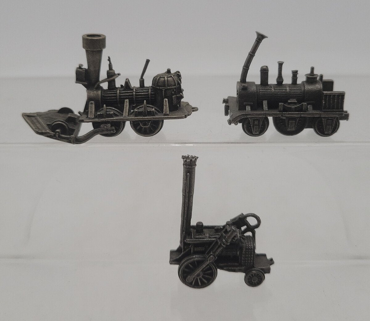 Franklin Mint Assorted Pewter Steam Locomotives [3] VG