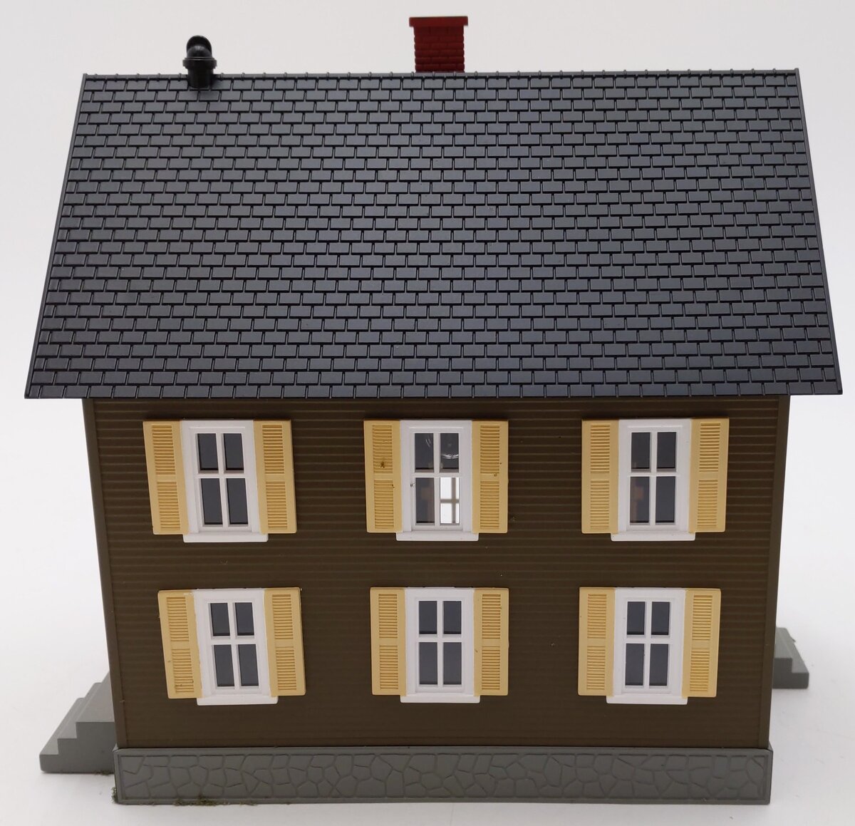 MTH 30-9044 O Gauge Brown Row House #1 - Undecorated EX