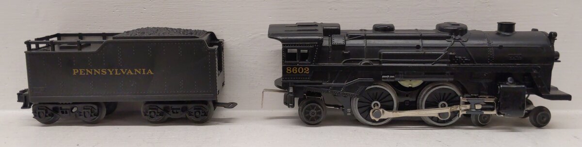 Lionel 6-18602 O Gauge Pennsylvania 4-4-2 Steam Locomotive and Tender #8602 VG/Box