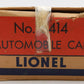 Lionel 6414 Vintage O Gauge Postwar Evans Autoloader with 4 Automobiles VG/Box
