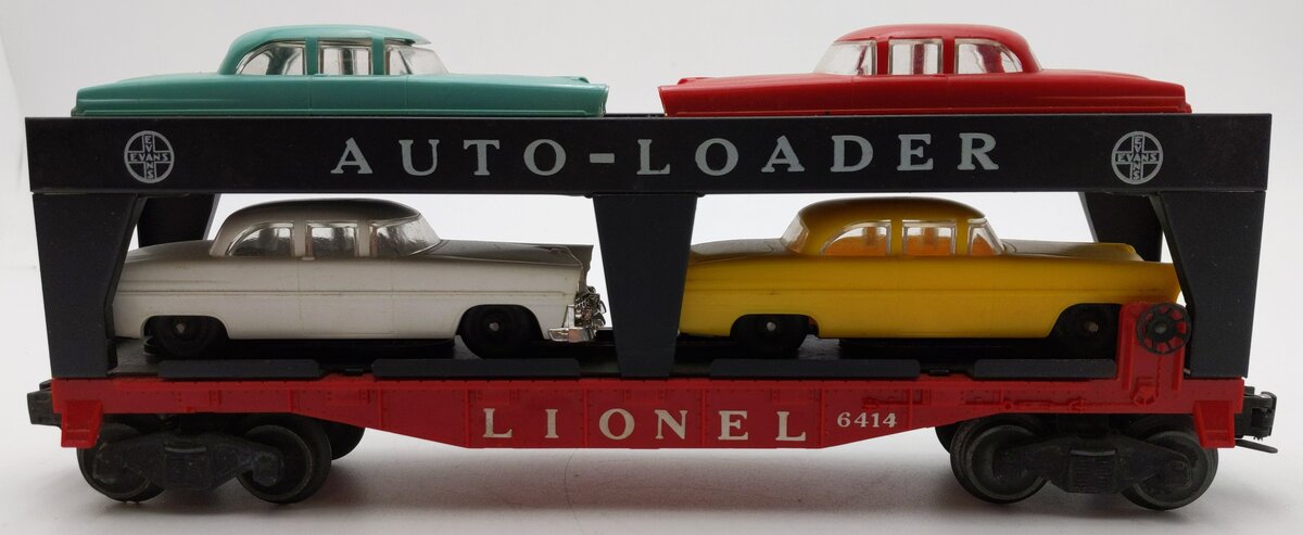 Lionel 6414 Vintage O Gauge Postwar Evans Autoloader with 4 Automobiles VG/Box